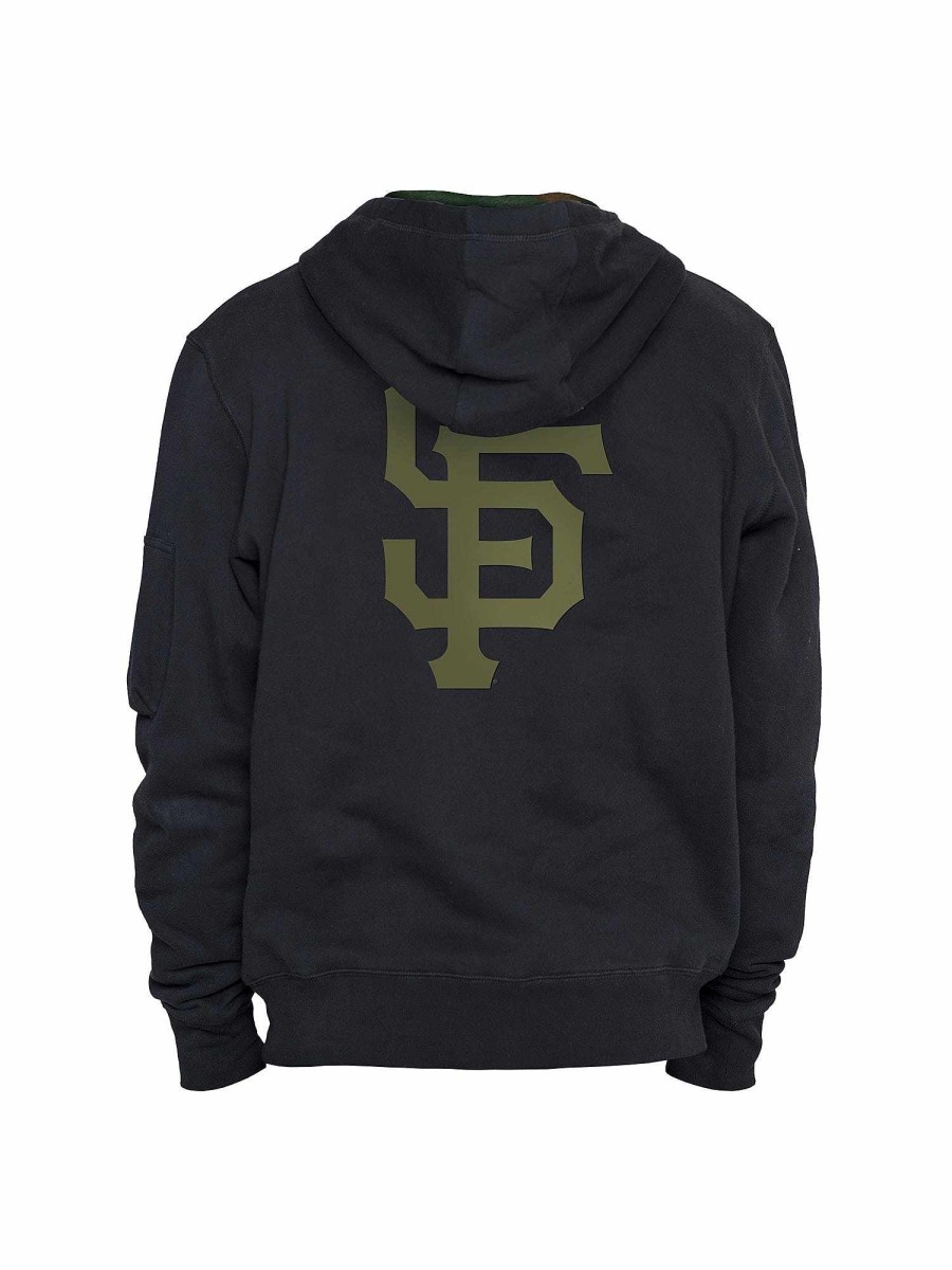 Mlb Alpha Industries Mlb X Alpha X New Era Hoodies, T-Shirts Und Shorts | San Francisco Giants X Alpha X New Era Kapuzenpullover Schwarz