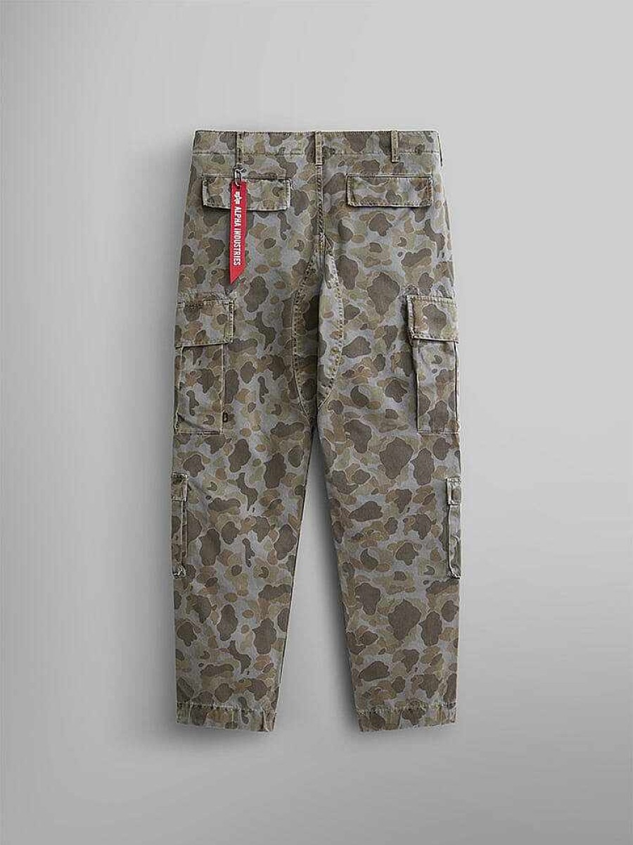 Manner Alpha Industries Hosen + Shorts | Acu Battlewash Hose Braunes Froschleder-Camouflage