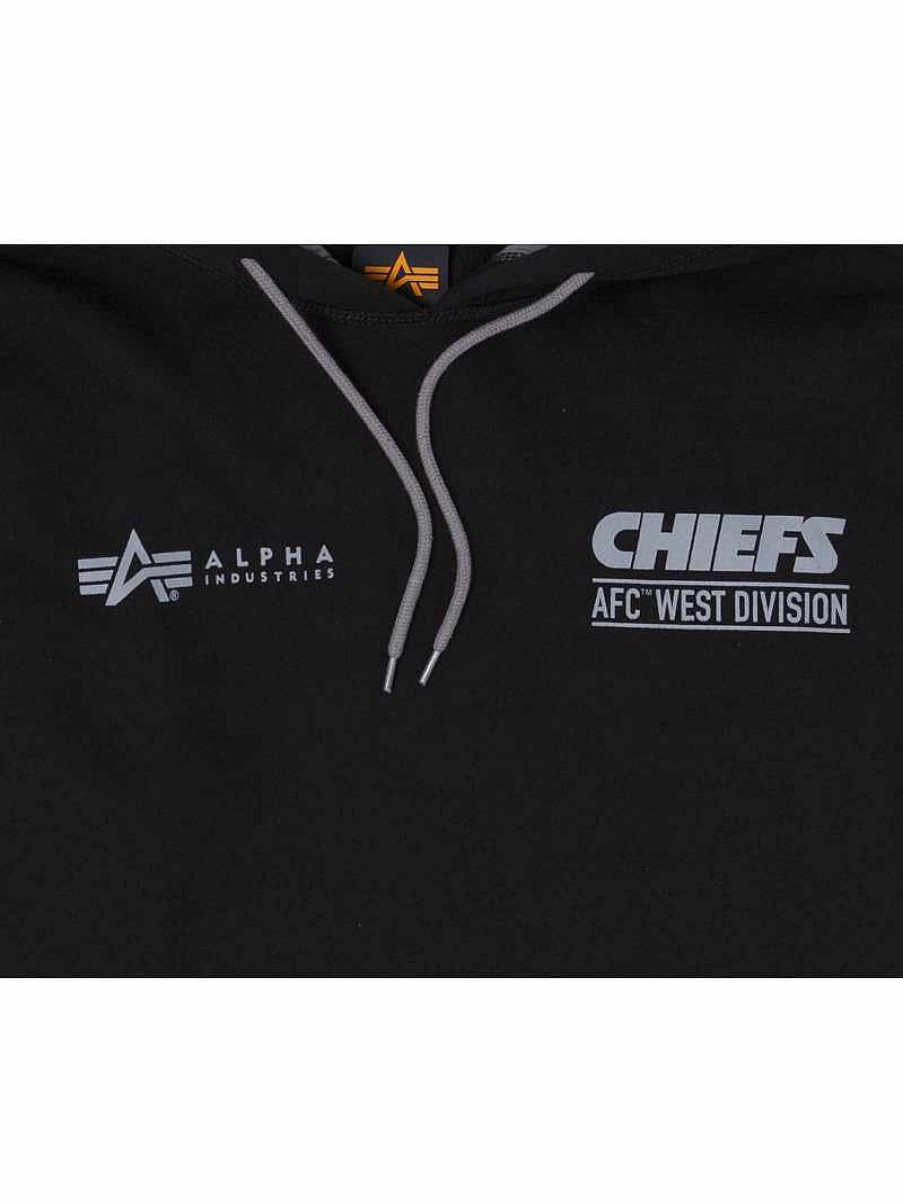 Nfl Alpha Industries Nfl X Alpha X New Era Kapuzenpullover | Kansas City Chiefs X Alpha X New Era Kapuzenpullover Schwarz