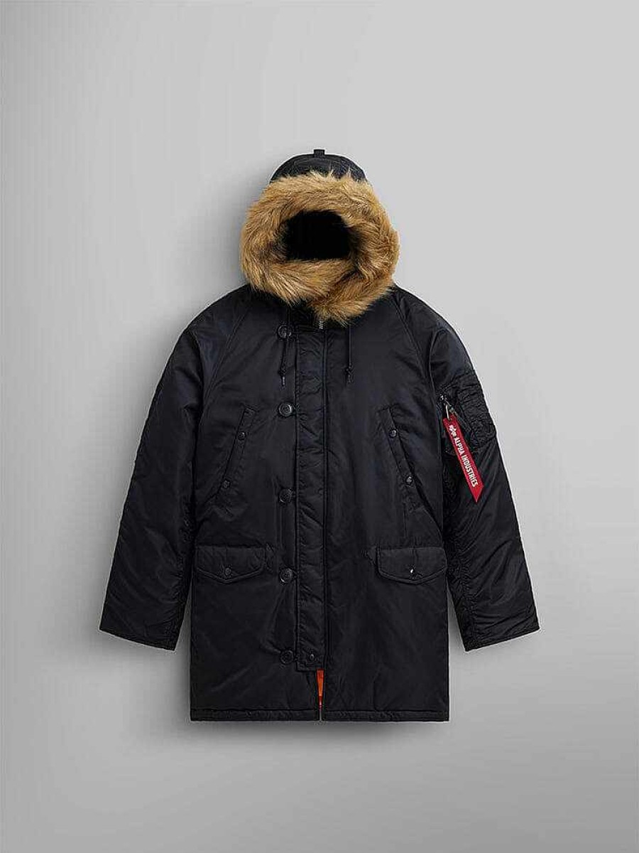 Manner Alpha Industries Oberbekleidung | N-3B Slim-Fit-Parka