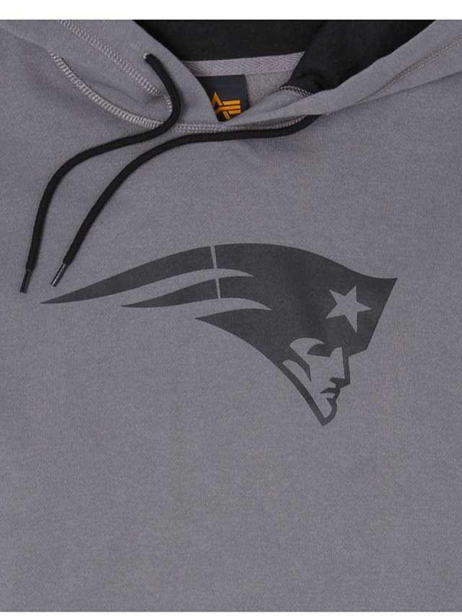 Nfl Alpha Industries Nfl X Alpha X New Era Kapuzenpullover | New England Patriots X Alpha X New Era Kapuzenpullover Grau