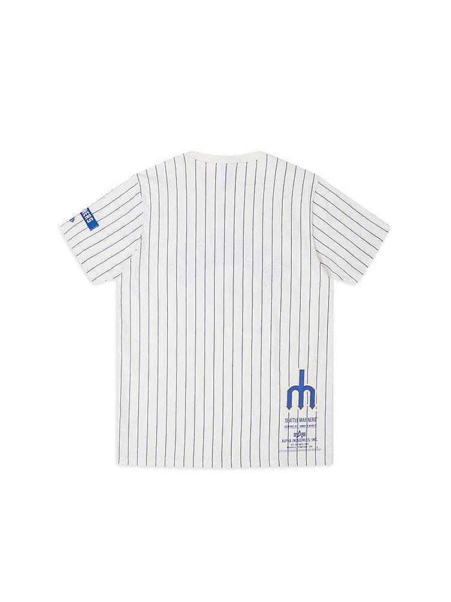 Mlb Alpha Industries Mlb X Alpha X New Era Hoodies, T-Shirts Und Shorts | Seattle Mariners X Alpha X New Era T-Shirt Weis