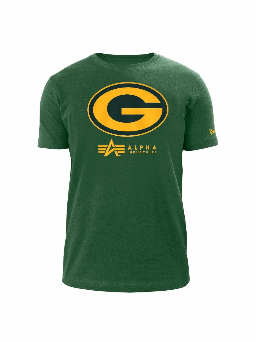 Nfl Alpha Industries Nfl X Alpha X New Era T-Shirts | Bay Packers X Alpha X New Era T-Shirt Grun