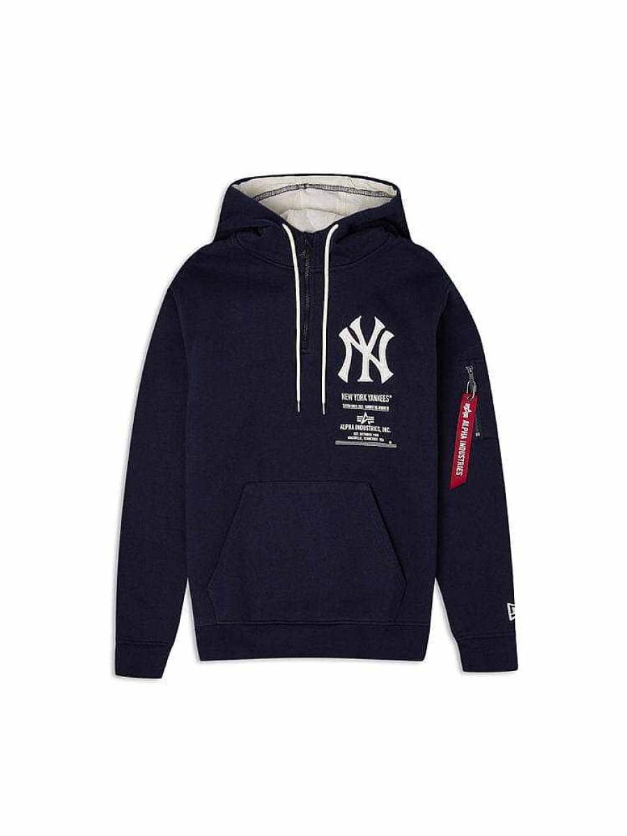 Mlb Alpha Industries Mlb X Alpha X New Era Hoodies, T-Shirts Und Shorts | New York Yankees X Alpha X New Era Kapuzenpullover Marine