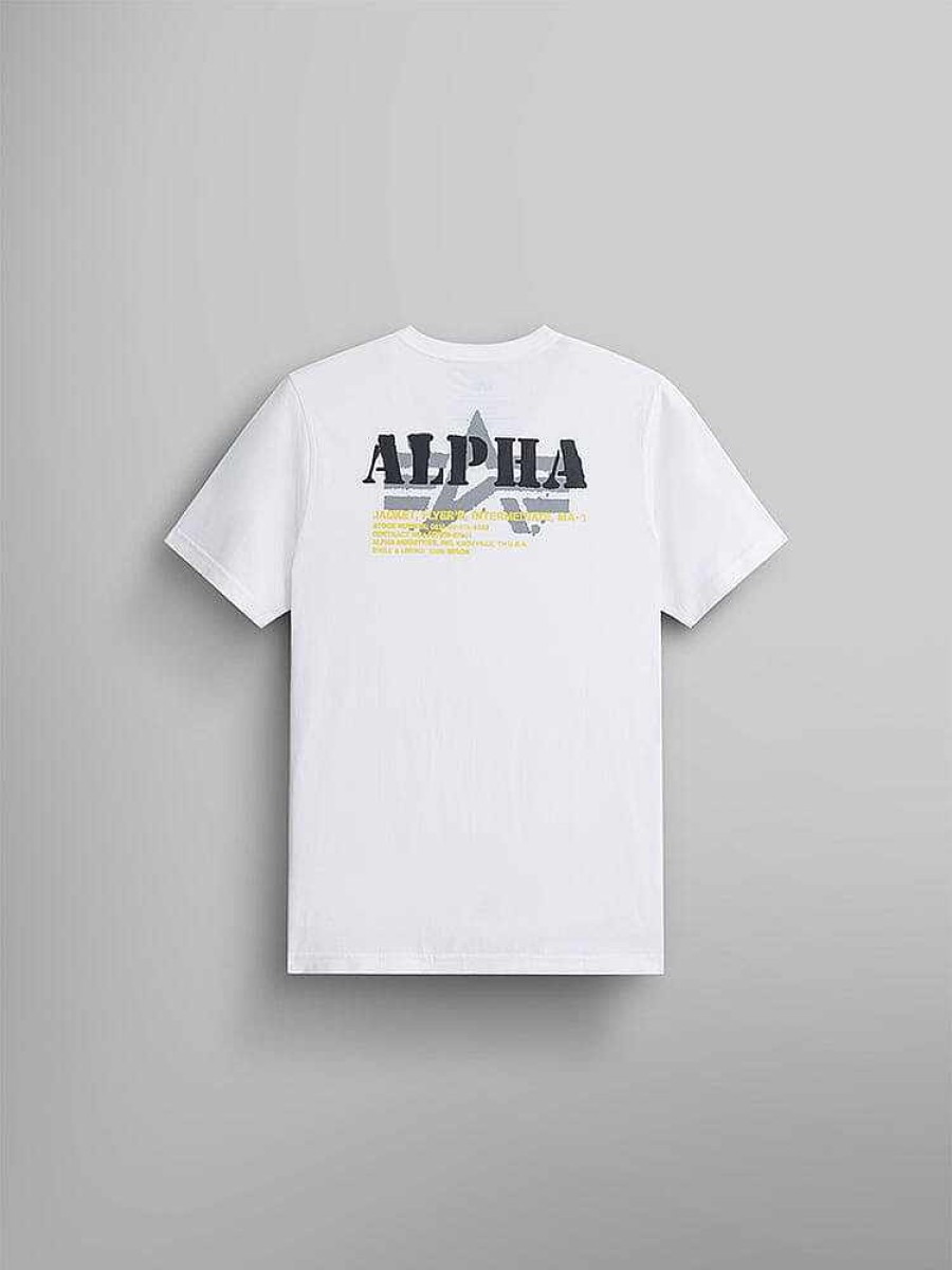 Manner Alpha Industries T-Shirts | Alpha-Schablonen-T-Shirt