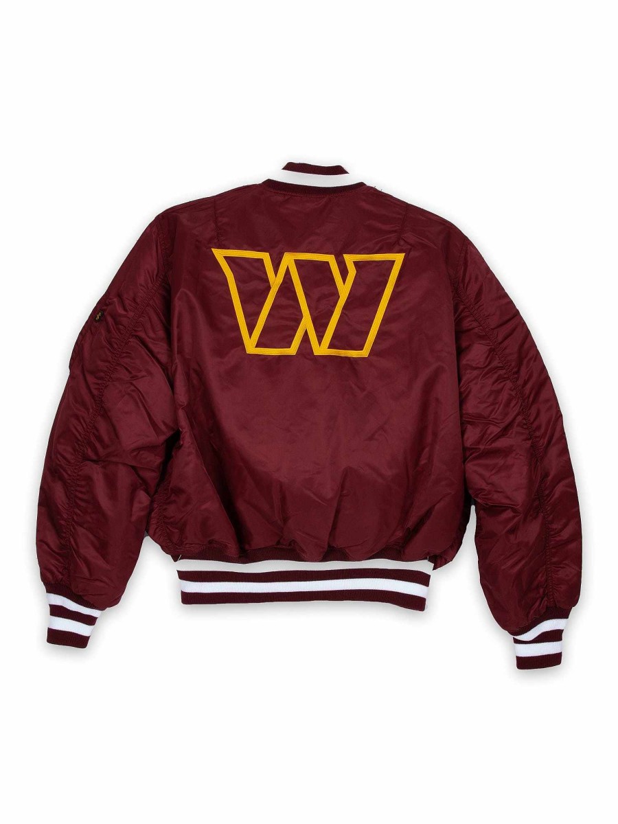 Nfl Alpha Industries Nfl X Alpha X New Era Bomberjacken | Washington Commanders X Alpha X New Era Ma-1 Bomberjacke Burgund