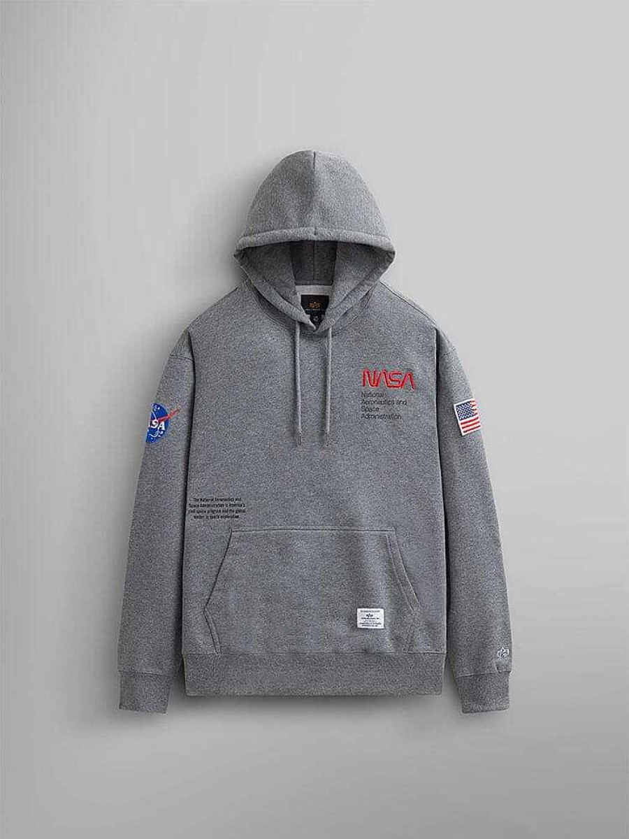 Frauen Alpha Industries Hoodies + Sweatshirts | Kapuzenpullover Mit Nasa-Wurm-Logo