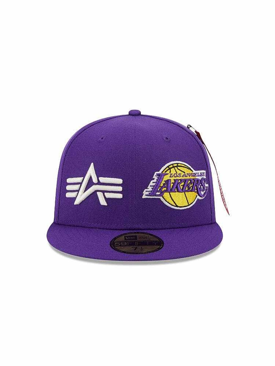 Nba Alpha Industries Nba X Alpha X New Era Hute | Los Angeles Laker X Alpha X New Era 59Fifty Fitted Cap Lila