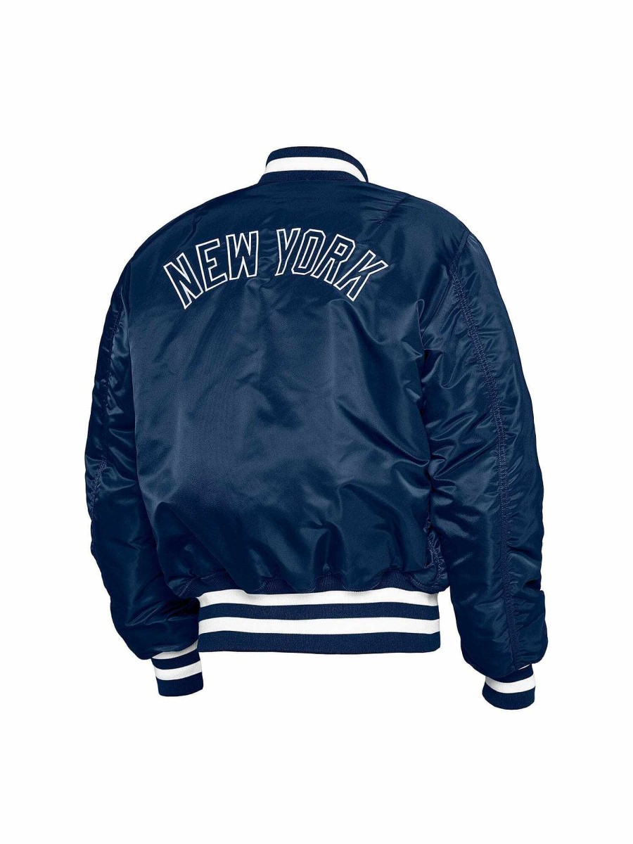 Mlb Alpha Industries Mlb X Alpha X New Era Bomberjacken | New York Yankees X Alpha X New Era Ma-1 Bomberjacke Nachbildung Blau