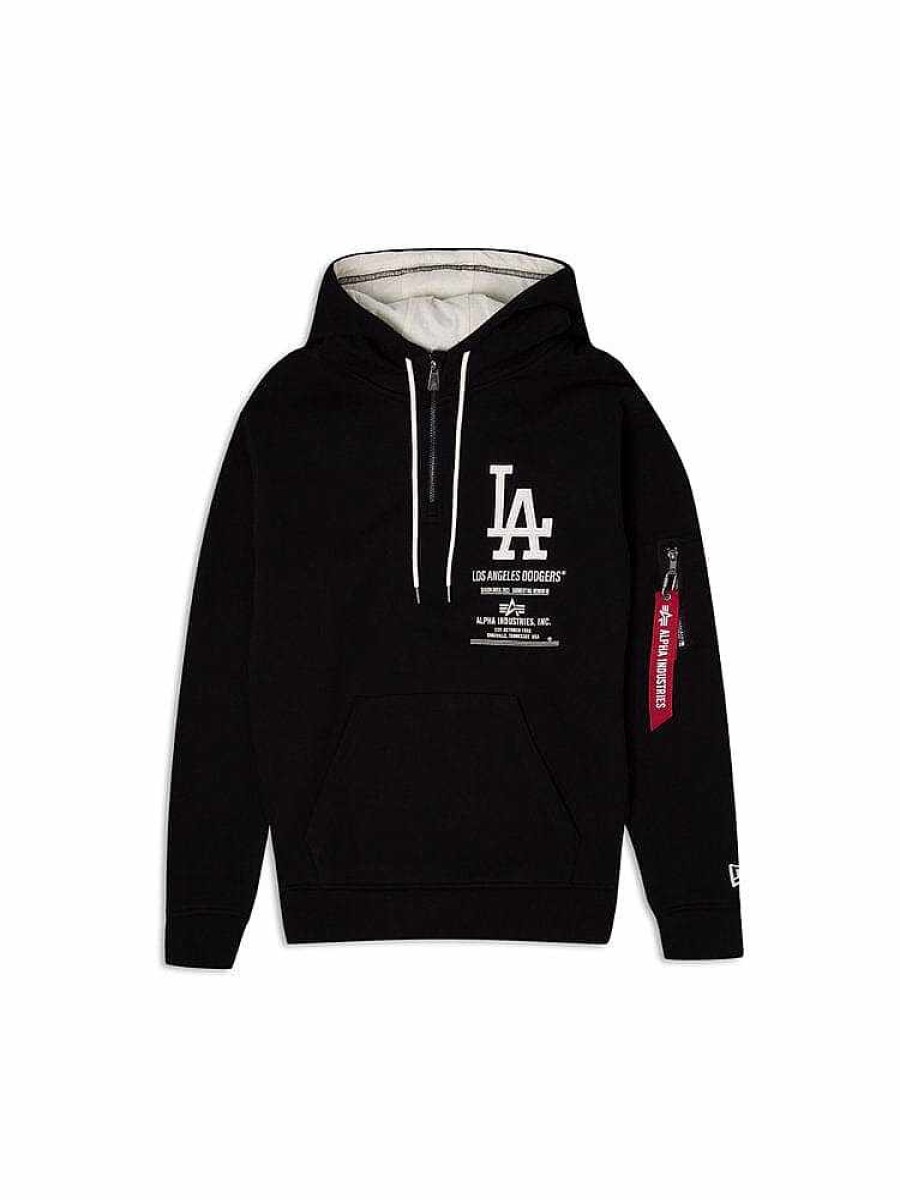 Mlb Alpha Industries Mlb X Alpha X New Era Hoodies, T-Shirts Und Shorts | Los Angeles Dodgers X Alpha X New Era Kapuzenpullover Schwarz