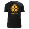 Nfl Alpha Industries Nfl X Alpha X New Era T-Shirts | Pittsburgh Steelers X Alpha X New Era T-Shirt Schwarz