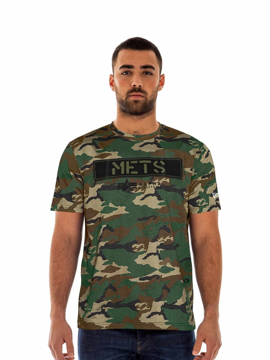 Mlb Alpha Industries Mlb X Alpha X New Era Hoodies, T-Shirts Und Shorts | New York Mets X Alpha X New Era T-Shirt Camo