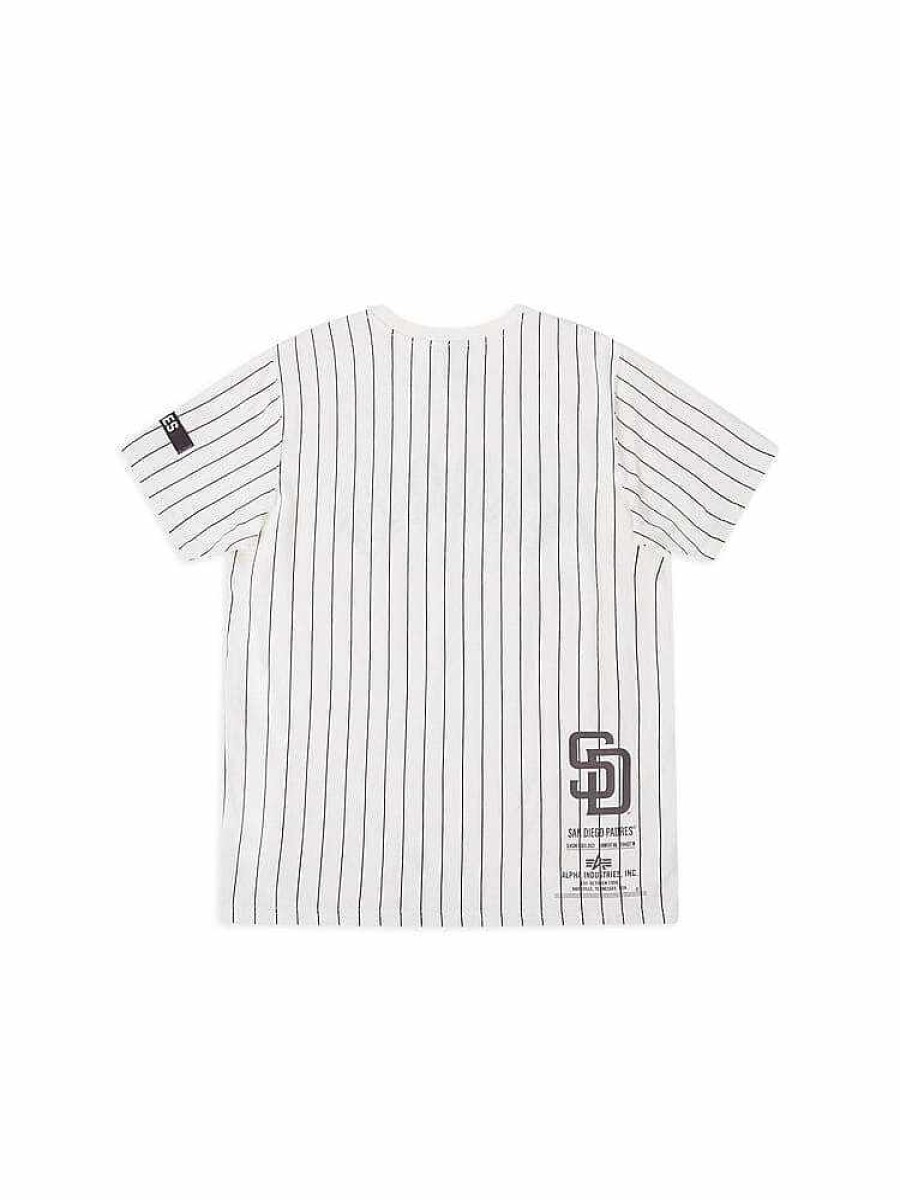 Mlb Alpha Industries Mlb X Alpha X New Era Hoodies, T-Shirts Und Shorts | San Diego Padres X Alpha X New Era T-Shirt Weis