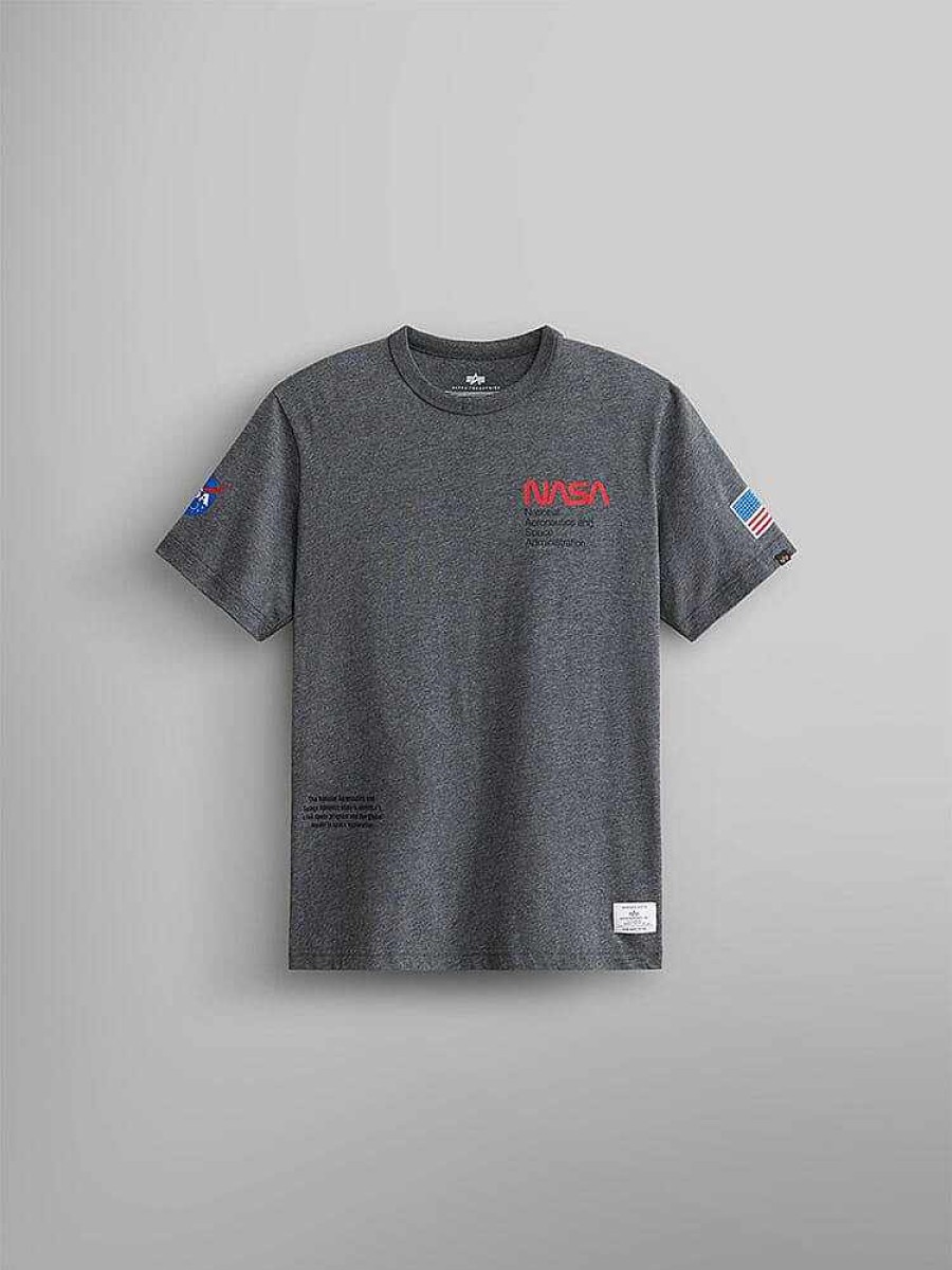 Manner Alpha Industries T-Shirts | Nasa Worm Logo Gen Ii T-Shirt