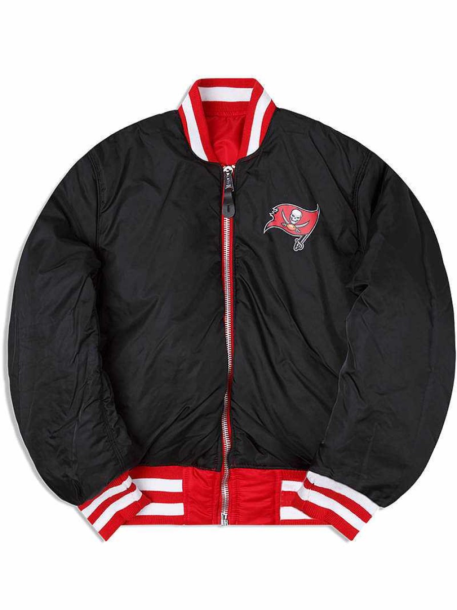 Nfl Alpha Industries Nfl X Alpha X New Era Bomberjacken | Tampa Bay Buccaneers X Alpha X New Era Ma-1 Bomberjacke Geschwindigkeit Rot