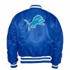 Nfl Alpha Industries Nfl X Alpha X New Era Bomberjacken | Detroit Lions X Alpha X New Era Ma-1 Bomberjacke Pazifikblau