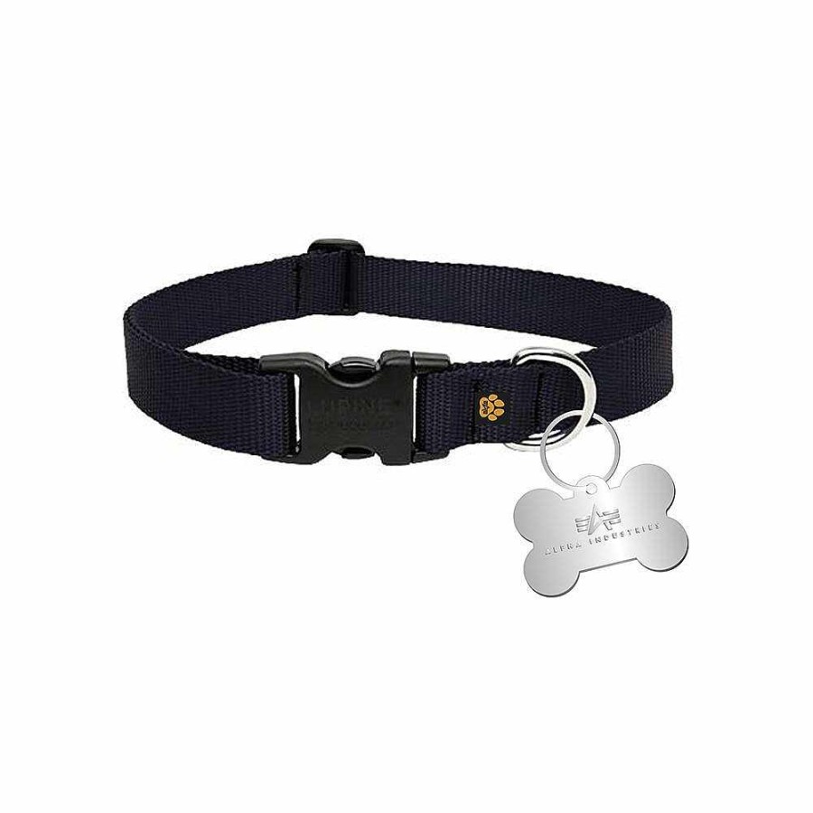 Zubehor Alpha Industries | Einfaches Hundehalsband Mit Erkennungsmarke