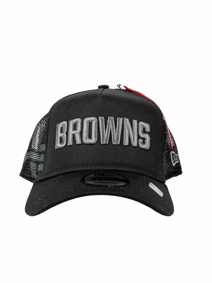 Nfl Alpha Industries Nfl X Alpha X New Era Kappen | Cleveland Browns X Alpha X New Era 940 Kappe Schwarz