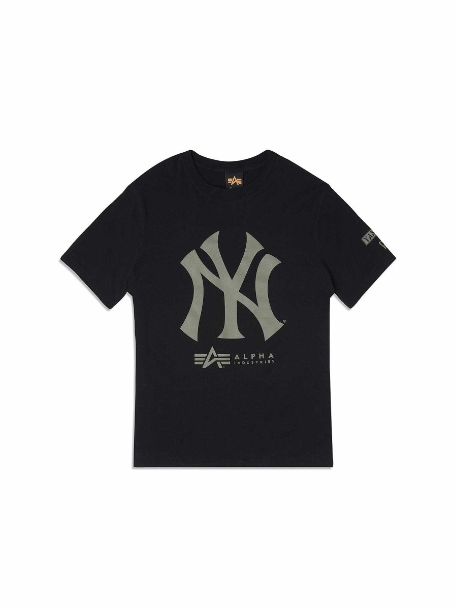 Mlb Alpha Industries Mlb X Alpha X New Era Hoodies, T-Shirts Und Shorts | New York Yankees X Alpha X New Era T-Shirt Schwarz