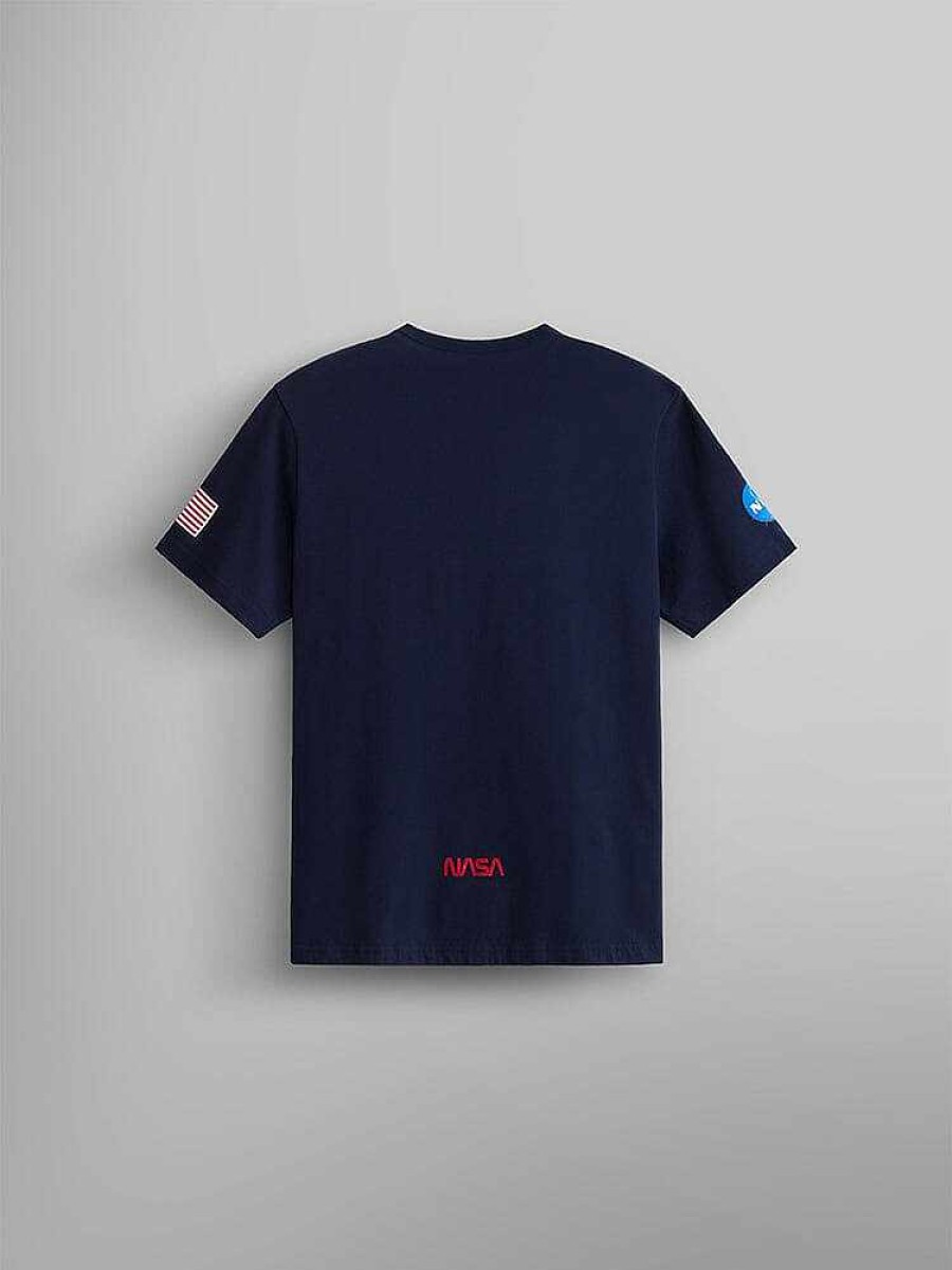 Manner Alpha Industries T-Shirts | Nasa Worm Logo Gen Ii T-Shirt