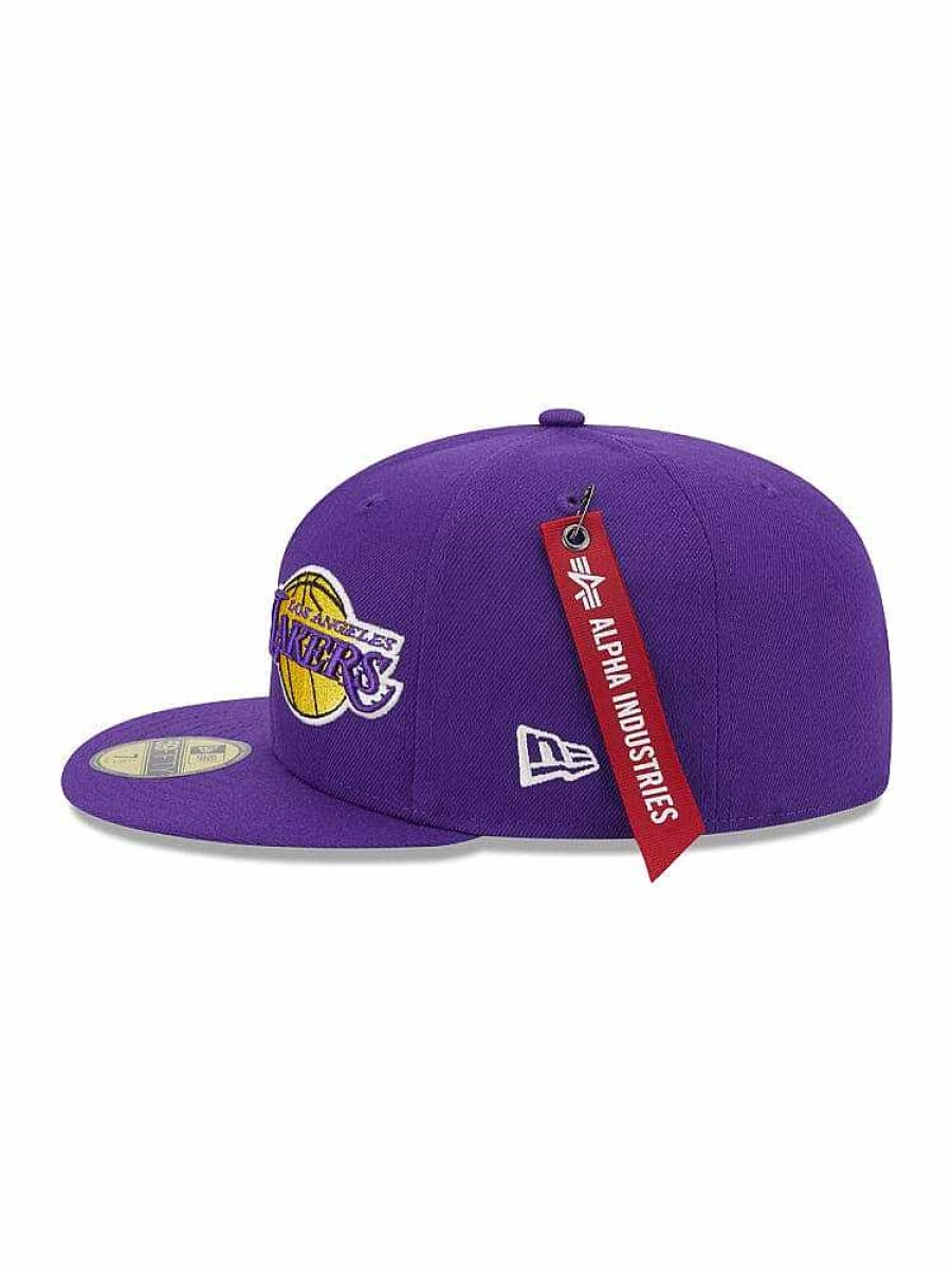 Nba Alpha Industries Nba X Alpha X New Era Hute | Los Angeles Laker X Alpha X New Era 59Fifty Fitted Cap Lila