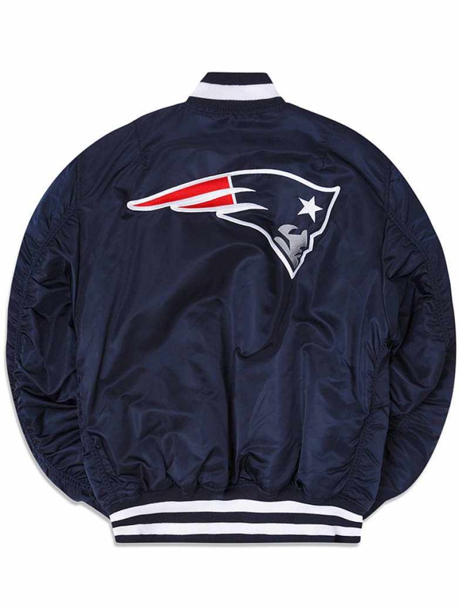 Nfl Alpha Industries Nfl X Alpha X New Era Bomberjacken | New England Patriots X Alpha X New Era Ma-1 Bomberjacke Nachbildung Blau