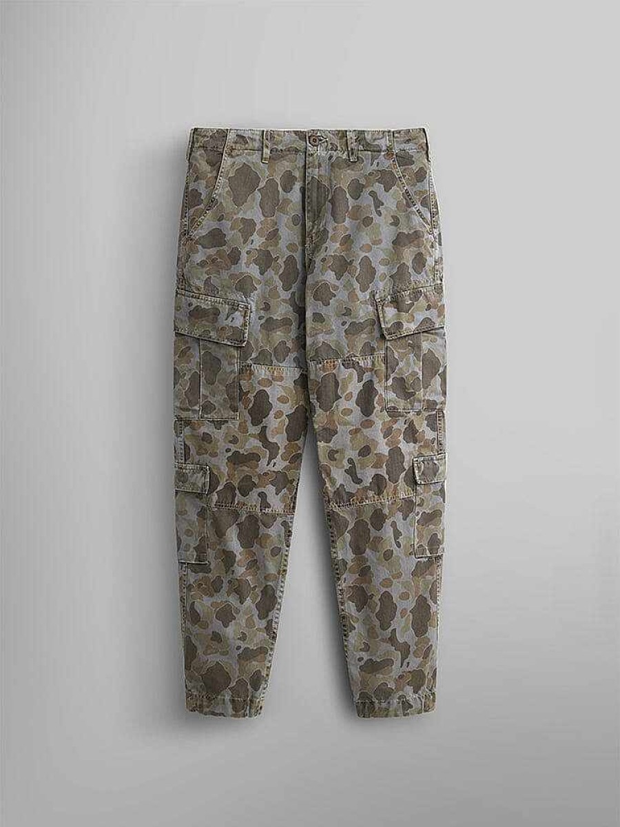 Manner Alpha Industries Hosen + Shorts | Acu Battlewash Hose Braunes Froschleder-Camouflage