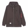 Manner Alpha Industries Hoodies + Sweatshirts | Unfrm-Kapuzenpullover Mit Reisverschluss