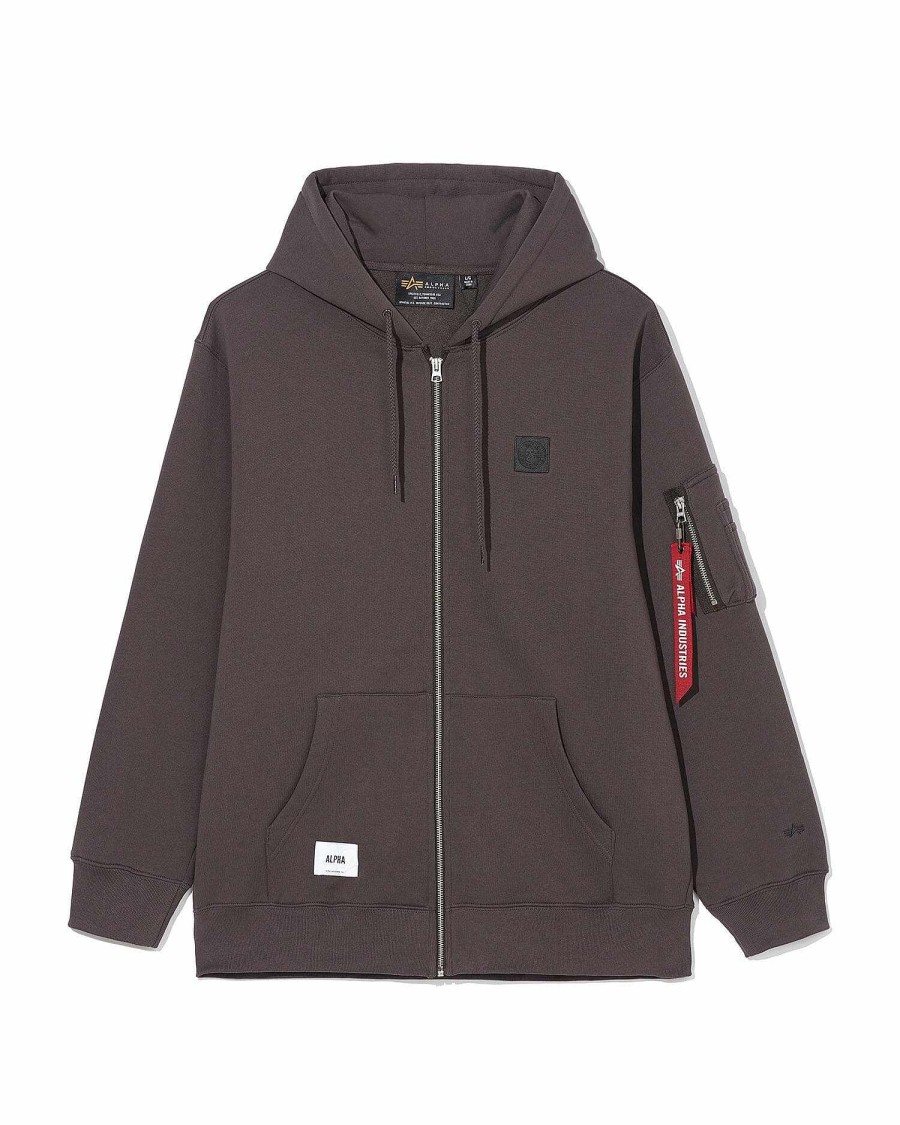 Manner Alpha Industries Hoodies + Sweatshirts | Unfrm-Kapuzenpullover Mit Reisverschluss