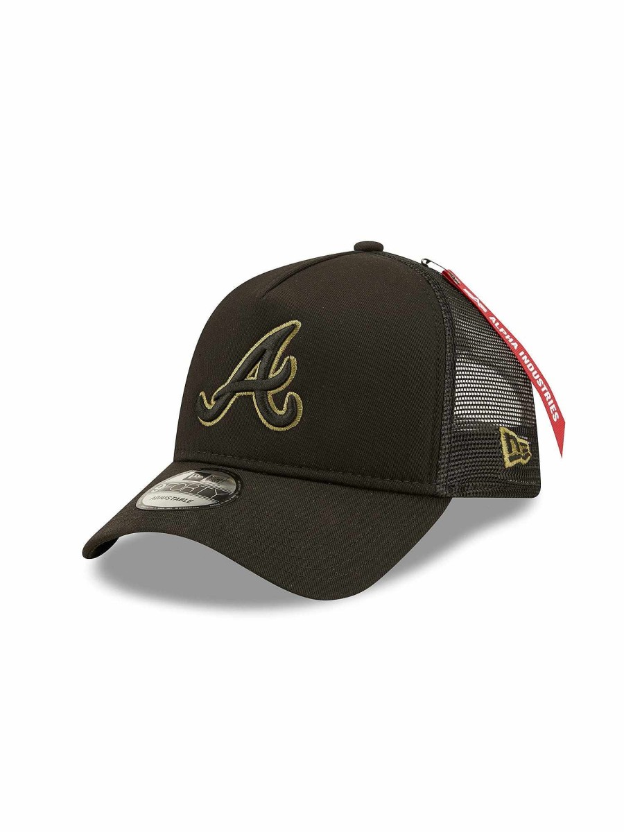 Mlb Alpha Industries Mlb X Alpha X New Era Kappen | Atlanta Braves X Alpha X New Era 940 Kappe Schwarz