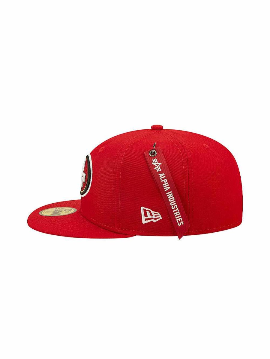 Nfl Alpha Industries Nfl X Alpha X New Era Kappen | San Francisco 49Ers X Alpha X New Era 59Fifty Fitted Cap Rot