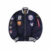 Mlb Alpha Industries Mlb X Alpha X New Era Bomberjacken | Detroit Tigers X Alpha X New Era Ma-1 Bomberjacke Nachbildung Blau