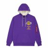 Nba Alpha Industries Nba X Alpha X New Era Hoodies, T-Shirts Und Shorts | Los Angeles Lakers X Alpha X New Era Kapuzenpullover Lila