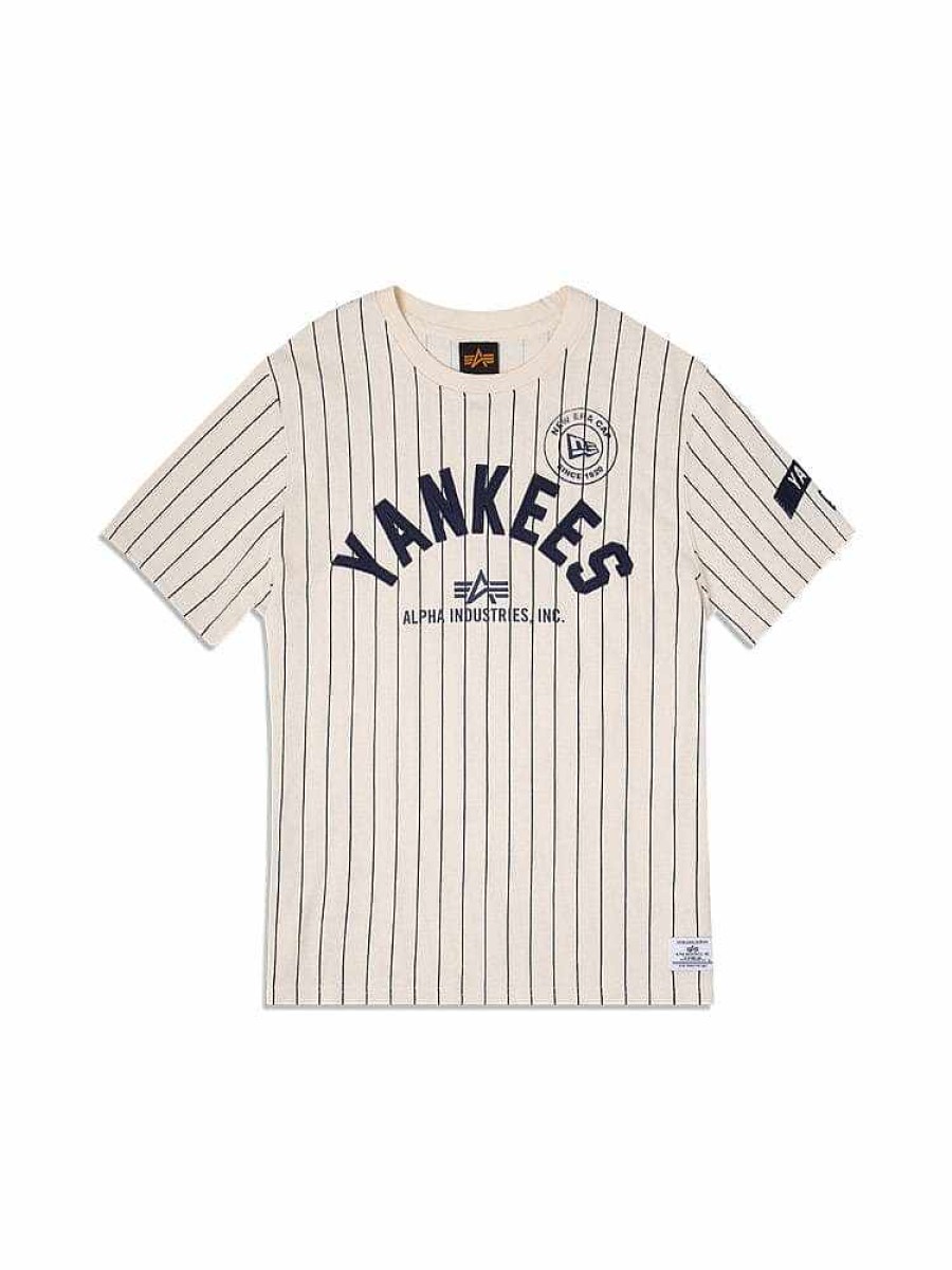 Mlb Alpha Industries Mlb X Alpha X New Era Hoodies, T-Shirts Und Shorts | New York Yankees X Alpha X New Era T-Shirt Weis