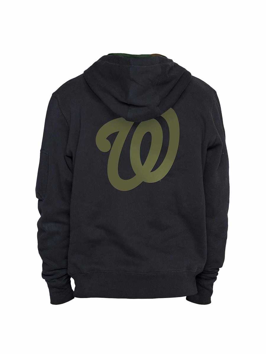 Mlb Alpha Industries Mlb X Alpha X New Era Hoodies, T-Shirts Und Shorts | Washington Nationals X Alpha X New Era Kapuzenpullover Schwarz