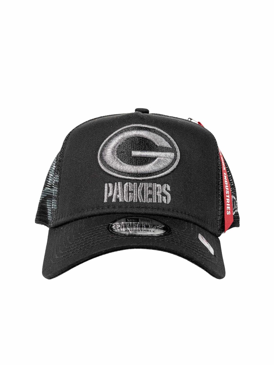 Nfl Alpha Industries Nfl X Alpha X New Era Kappen | Green Bay Packers X Alpha X New Era 940 Kappe Schwarz