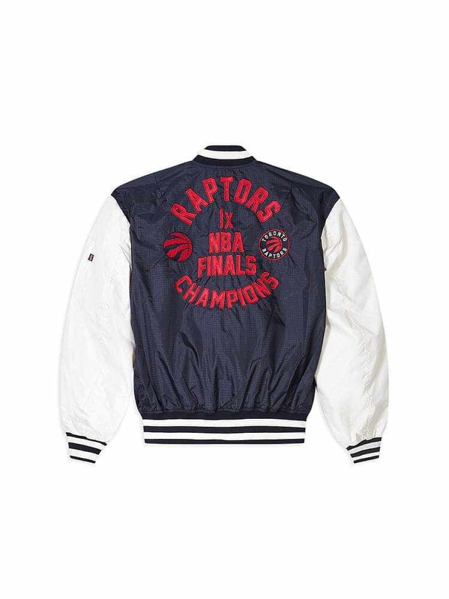 Nba Alpha Industries Nba X Alpha X New Era Bomberjacken | Toronto Raptors X Alpha X New Era L-2B Bomberjacke Schwarz