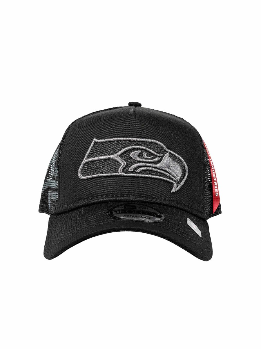 Nfl Alpha Industries Nfl X Alpha X New Era Kappen | Seattle Seahawks X Alpha X New Era 940 Kappe Schwarz