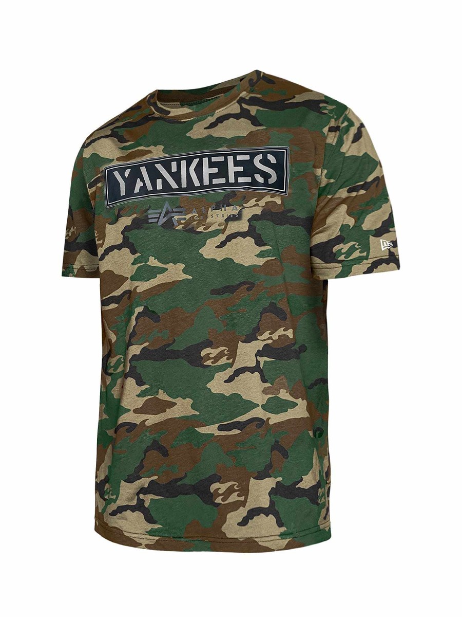 Mlb Alpha Industries Mlb X Alpha X New Era Hoodies, T-Shirts Und Shorts | New York Yankees X Alpha X New Era T-Shirt Camo