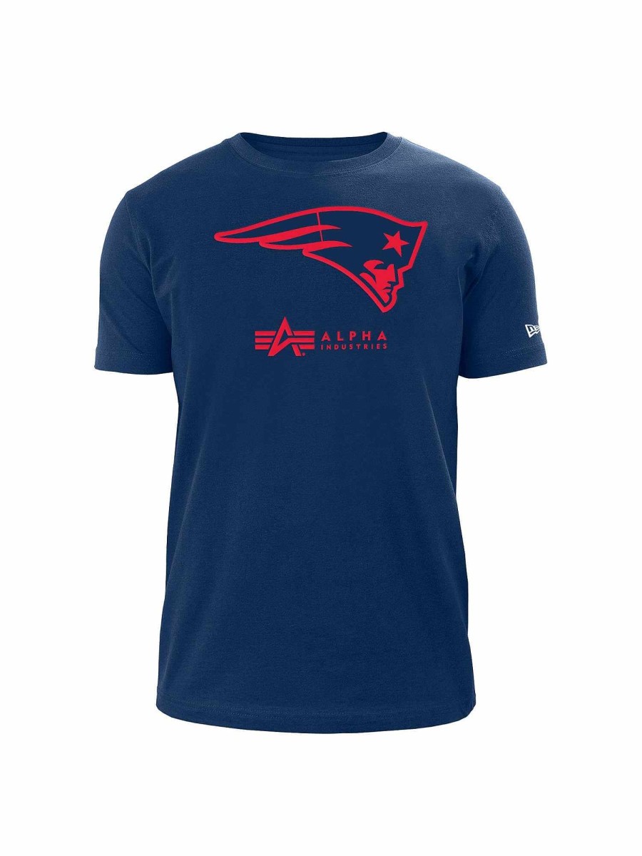 Nfl Alpha Industries Nfl X Alpha X New Era T-Shirts | New England Patriots X Alpha X New Era T-Shirt Blau