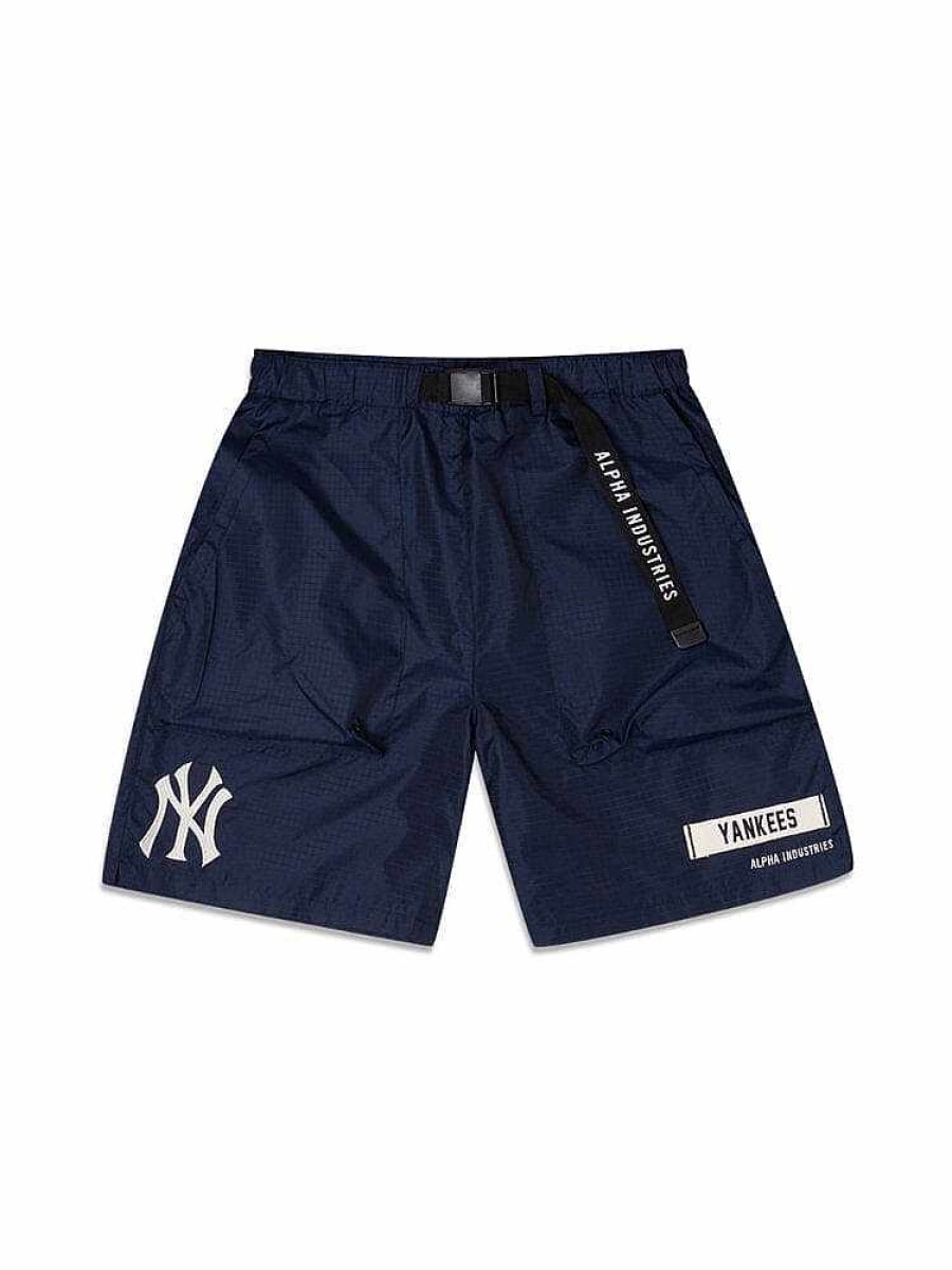 Mlb Alpha Industries Mlb X Alpha X New Era Hoodies, T-Shirts Und Shorts | New York Yankees X Alpha X New Era Nylonshorts Marine