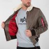 Manner Alpha Industries Oberbekleidung | Injector Iii Lederjacke Vintage-Braun