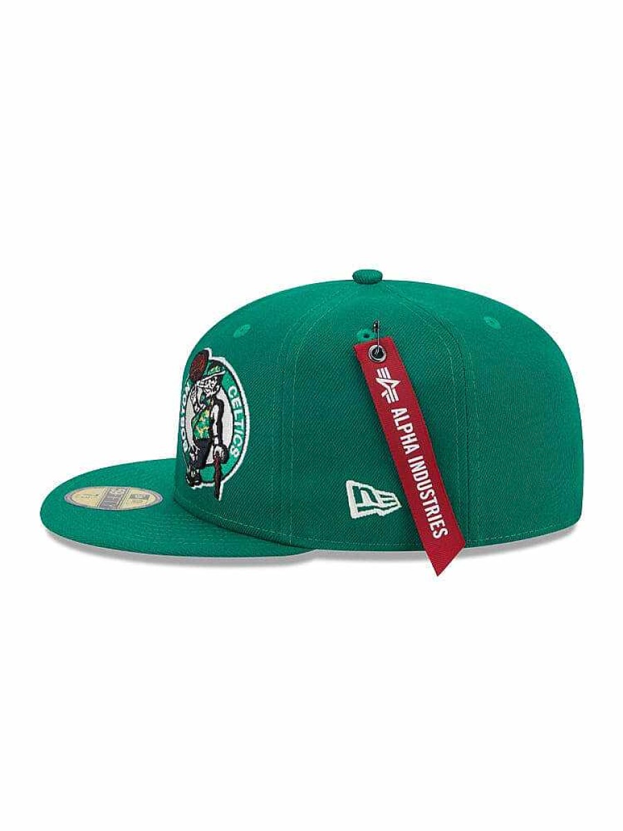 Nba Alpha Industries Nba X Alpha X New Era Hute | Boston Celtics X Alpha X New Era 59Fifty Fitted Cap Grun