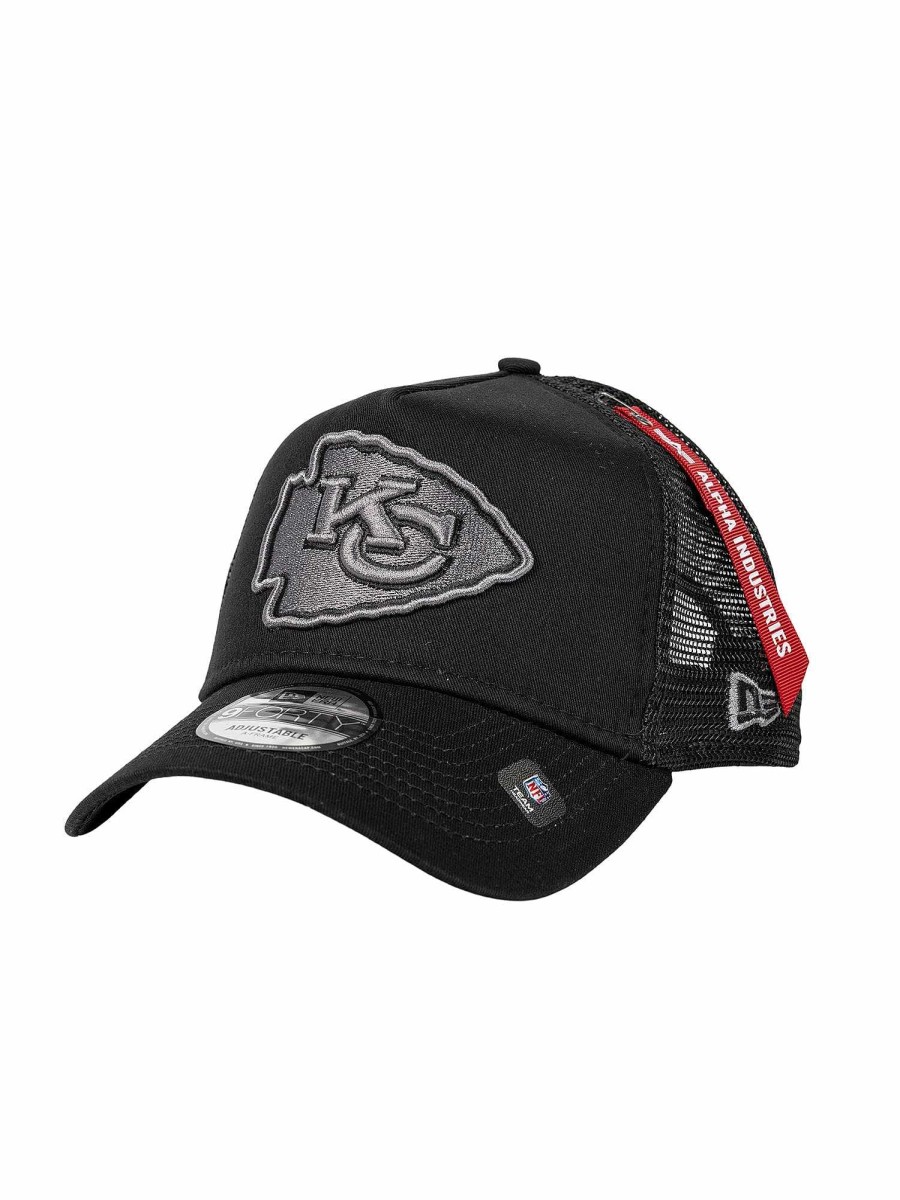 Nfl Alpha Industries Nfl X Alpha X New Era Kappen | Kansas City Chiefs X Alpha X New Era 940 Kappe Schwarz