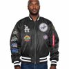 Mlb Alpha Industries Mlb X Alpha X New Era Bomberjacken | Los Angeles Dodgers X Alpha X New Era Ma-1 Bomberjacke Schwarz