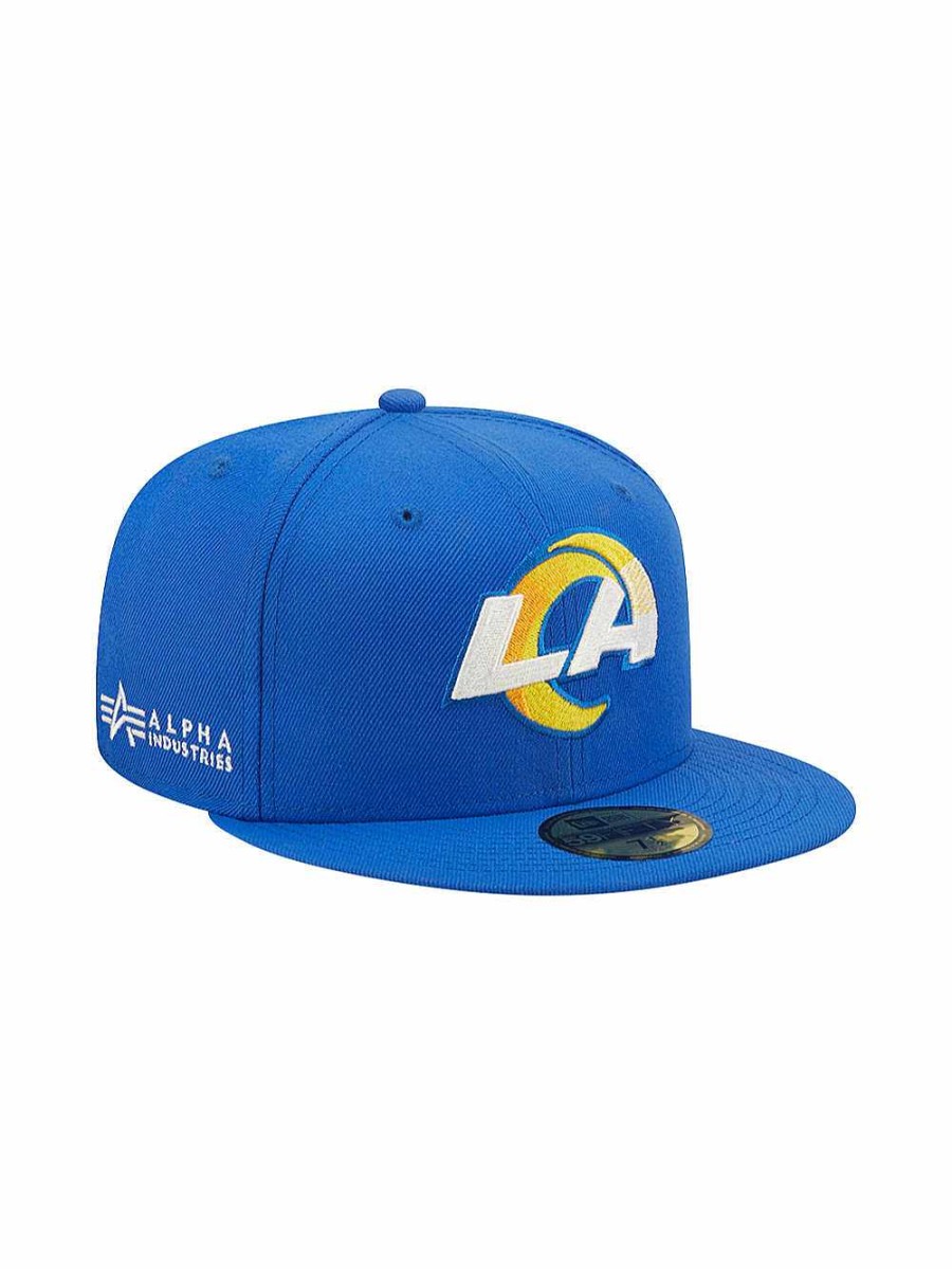 Nfl Alpha Industries Nfl X Alpha X New Era Kappen | Los Angeles Rams X Alpha X New Era 59Fifty Fitted Cap Hellblau