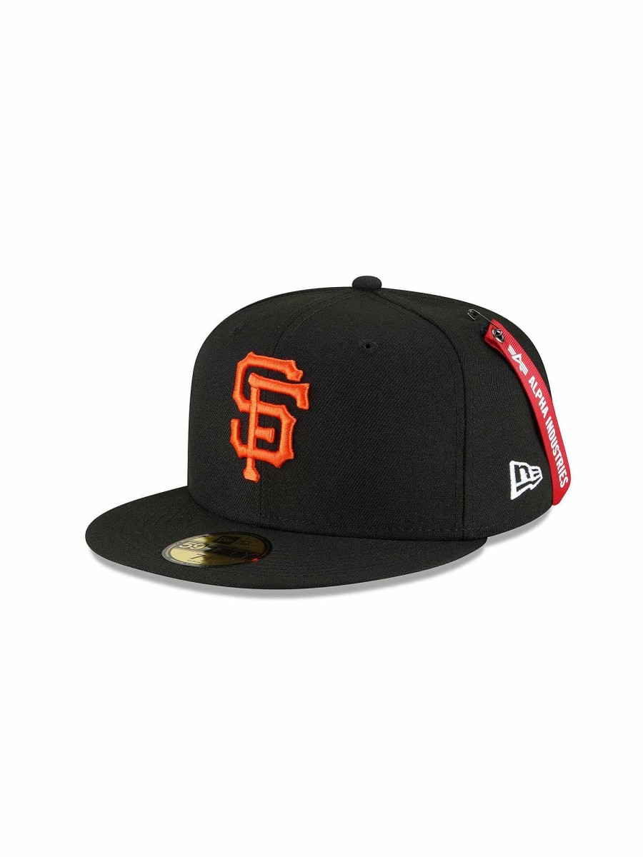 Mlb Alpha Industries Mlb X Alpha X New Era Kappen | San Francisco Giants X Alpha X New Era 59Fifty Fitted Cap Schwarz