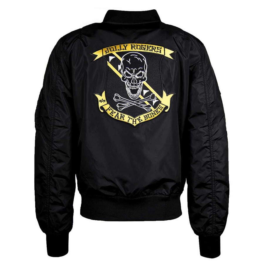 Manner Alpha Industries Oberbekleidung | L-2B Fear The Bones Fliegerjacke Schwarz