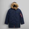 Manner Alpha Industries Oberbekleidung | N-3B Slim-Fit-Parka