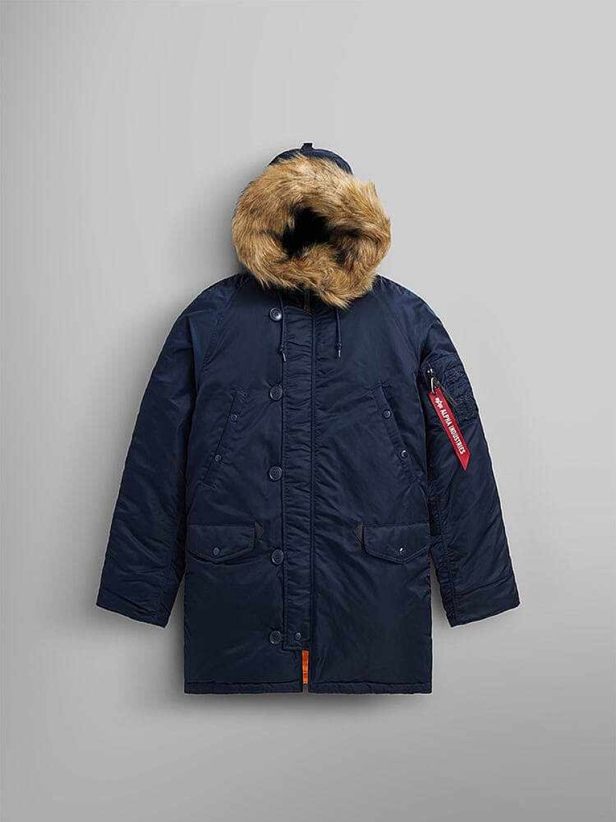 Manner Alpha Industries Oberbekleidung | N-3B Slim-Fit-Parka